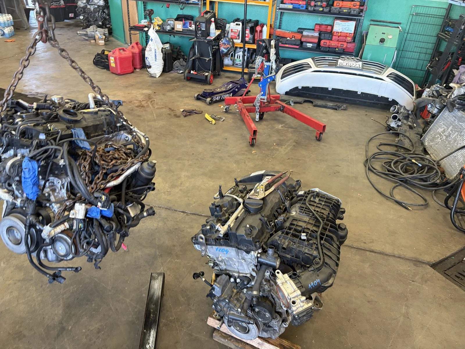 Auto repair at work