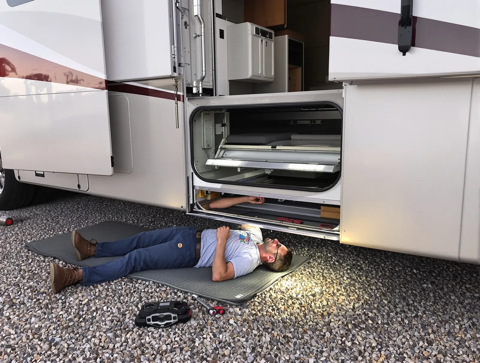 RV rentals and RV repair at work